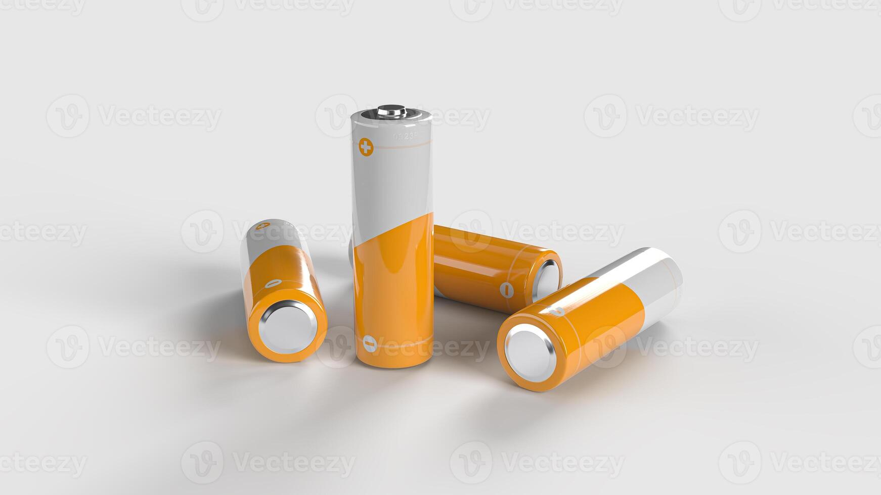 four stacks with orange and white design on the backdrop photo