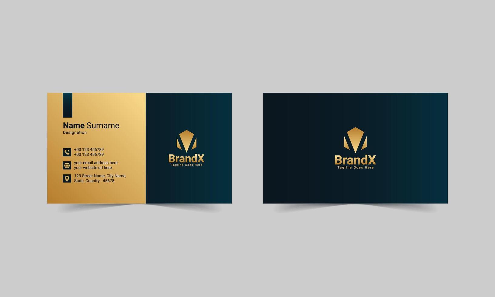 luxury gold vip modern business card template, luxury visiting card design template vector