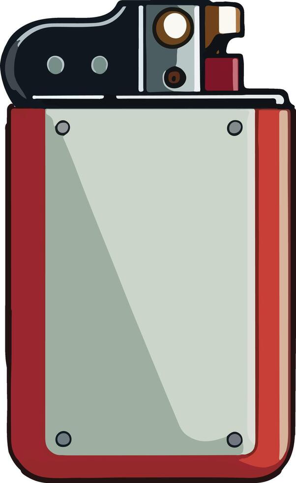 Colorful Lighter Flat Color Illustration Art vector