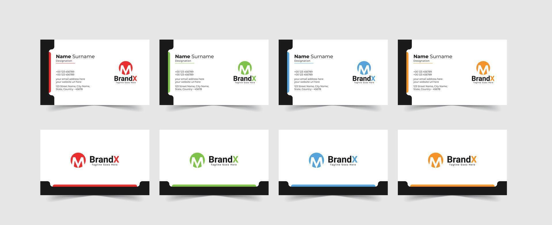 Set of modern, clean and professional double-sided business card templates, modern visiting cards, call cards template vector