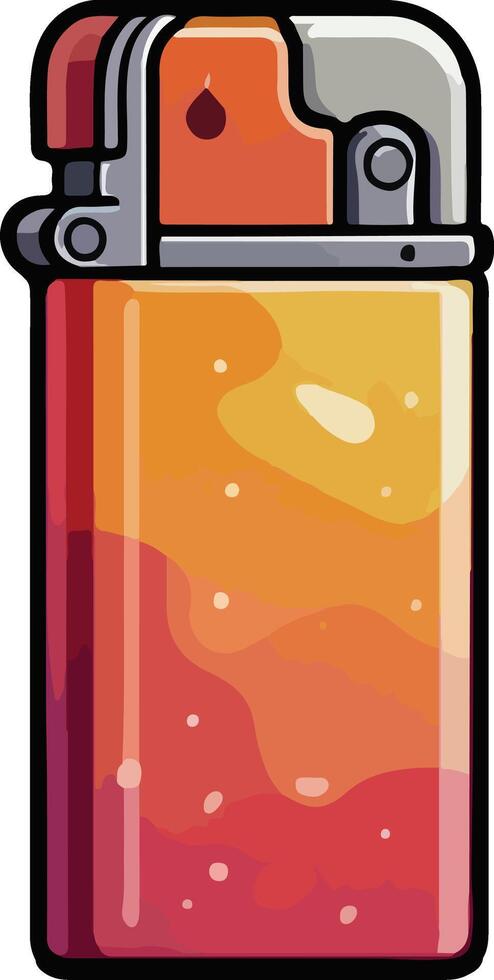 Colorful Lighter Flat Color Illustration Art vector