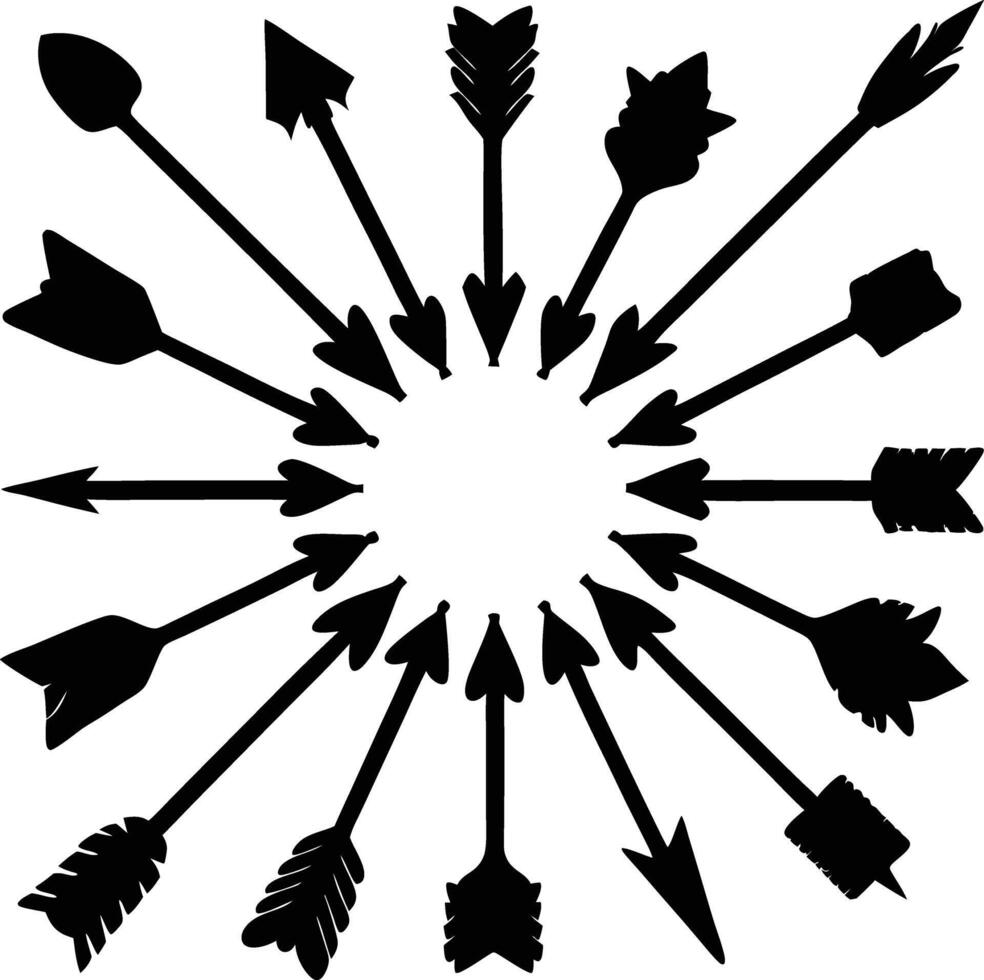 arrows set isolated on white background for graphic design element vector