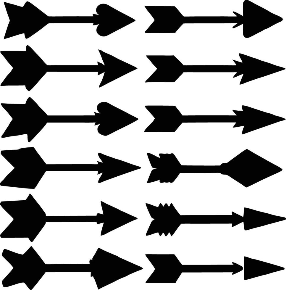 arrows set isolated on white background for graphic design element vector