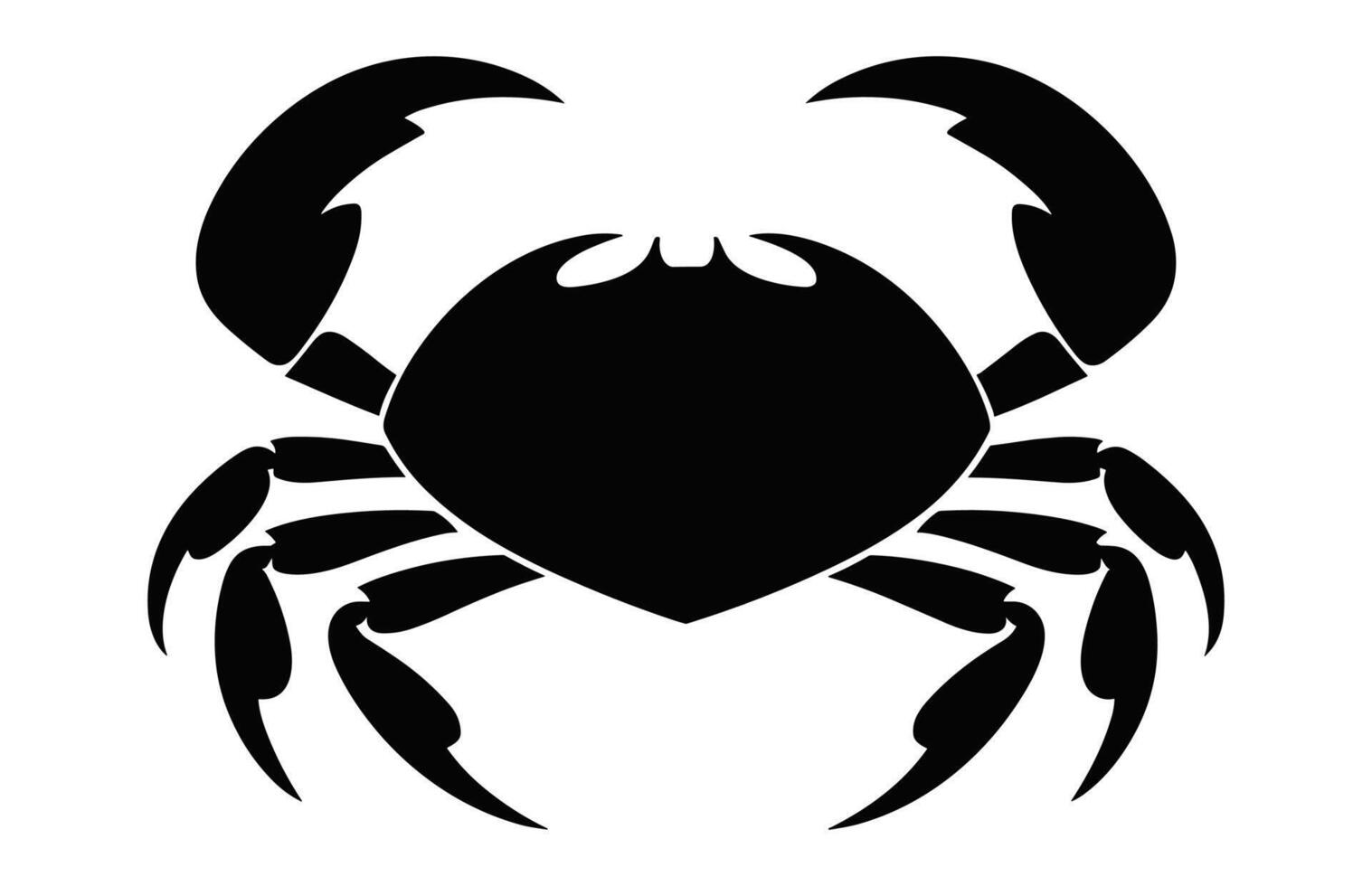 Crab Silhouette black Clipart vector
