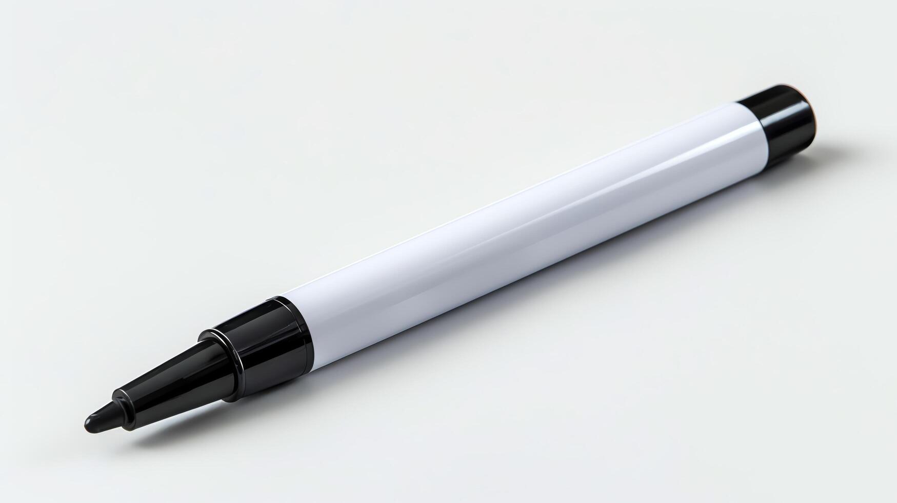 Realistic photo of a dry erase marker, isolated on a white background, clear focus