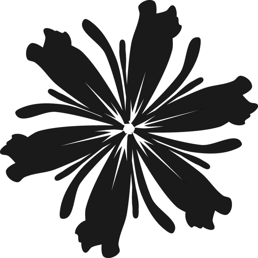 a black and white flower on transparent background vector