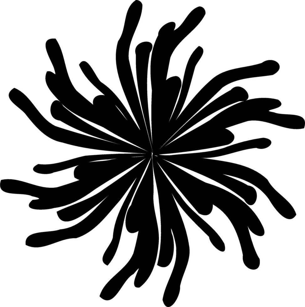 a black and white flower vector