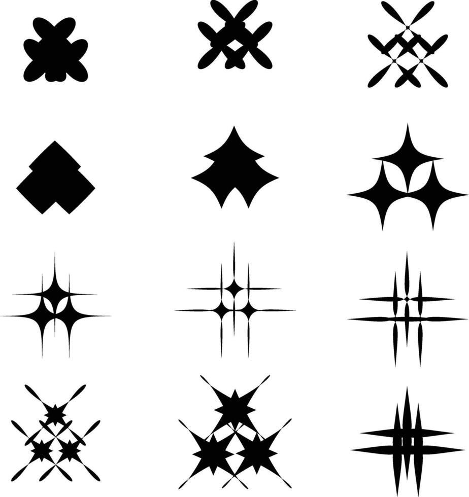 Sparkle Star Set vector