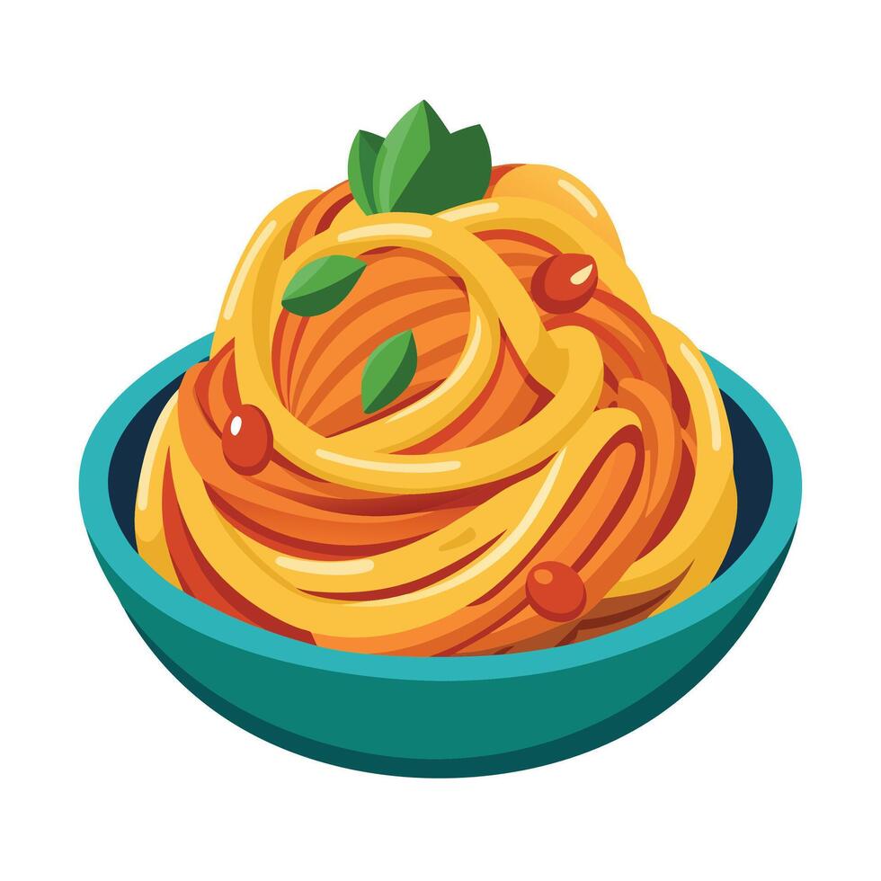 Pasta on white background vector