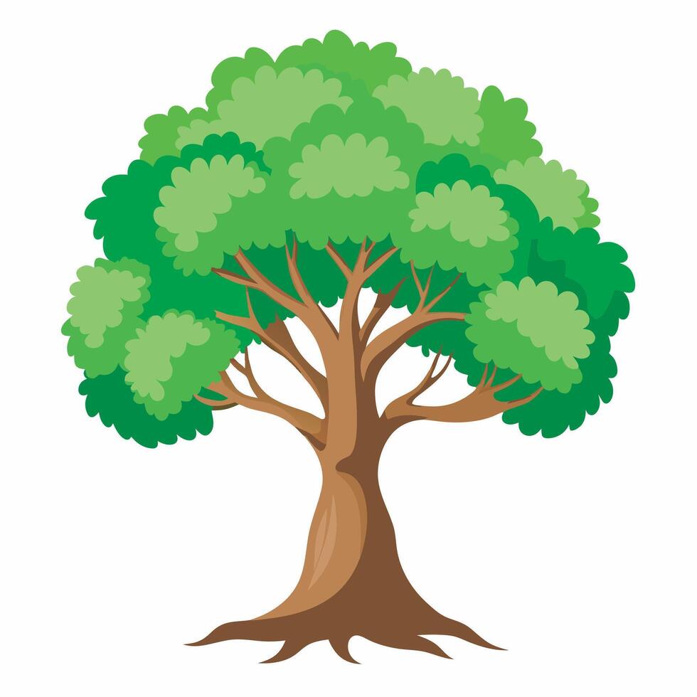 Tree on white background vector