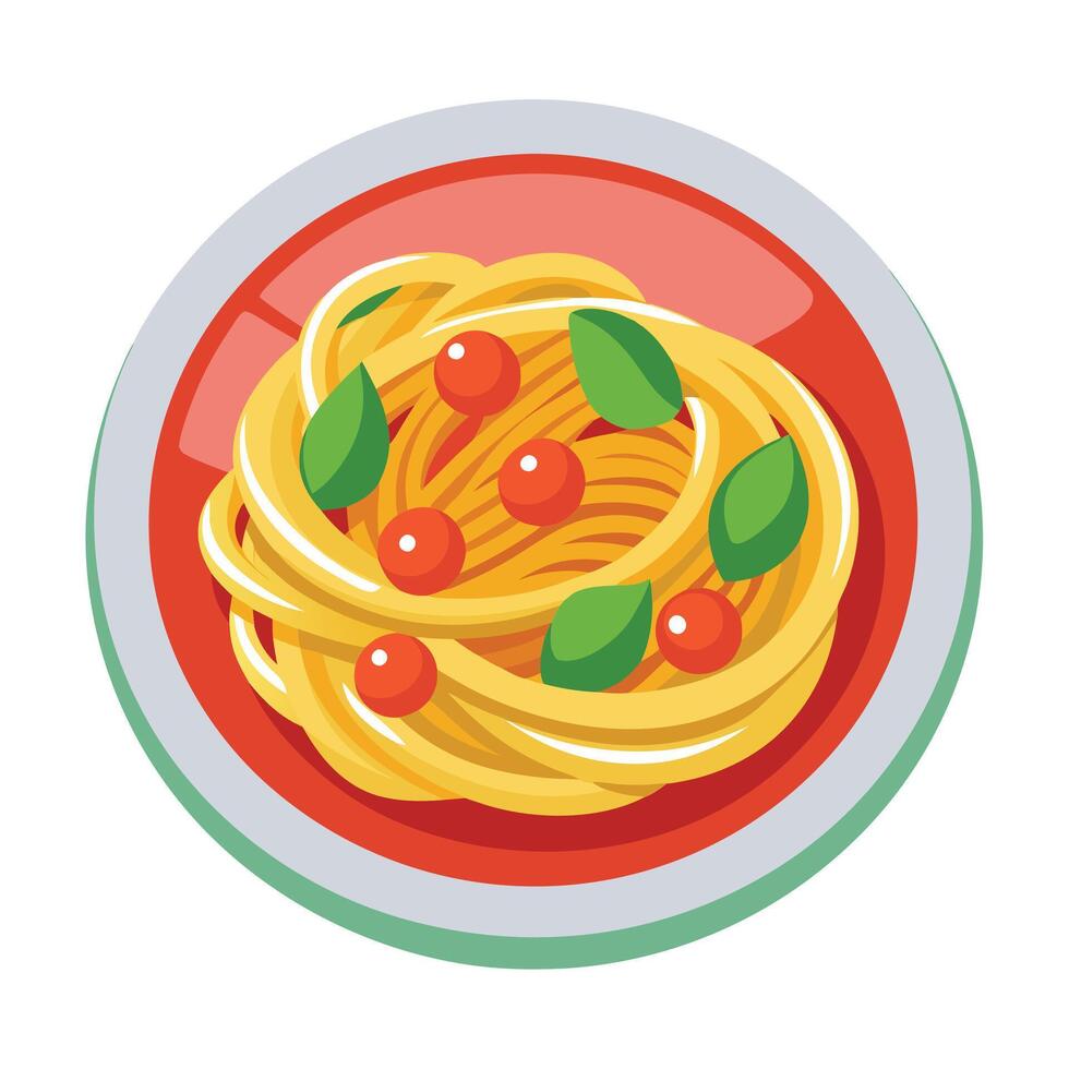 Pasta on white background vector