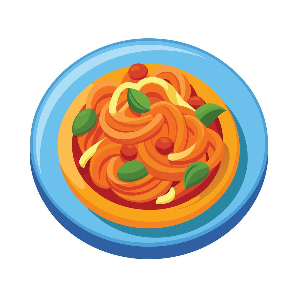 Pasta on white background vector