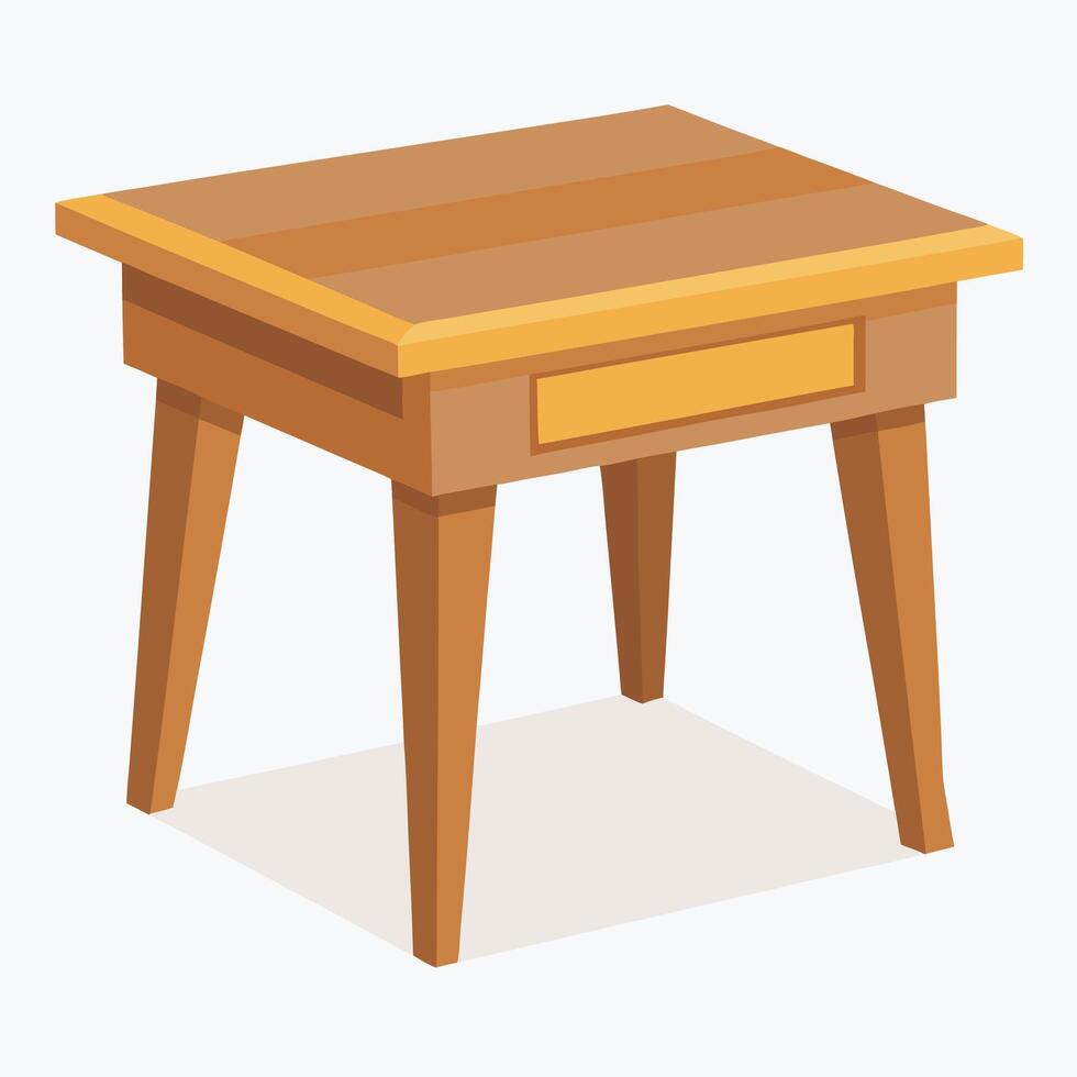 Wooden table for animation cartoon vector