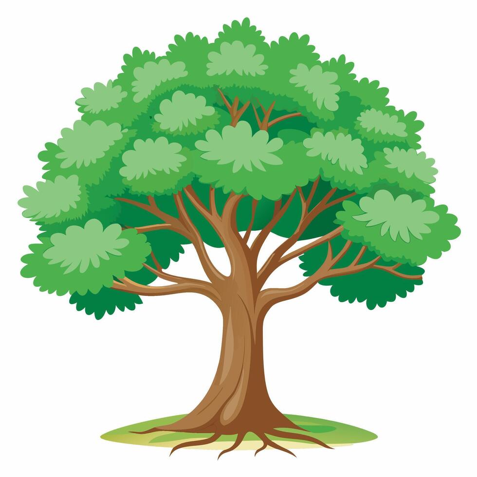Tree on white background vector