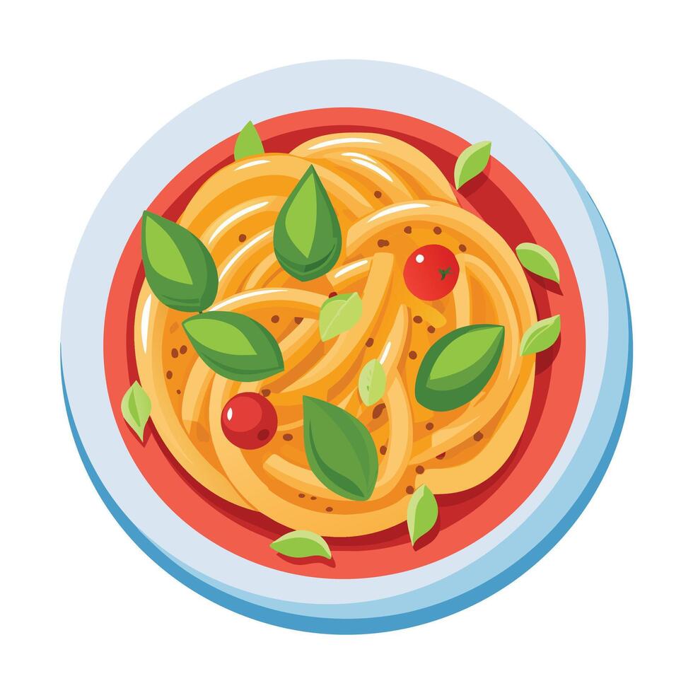 Pasta on white background vector