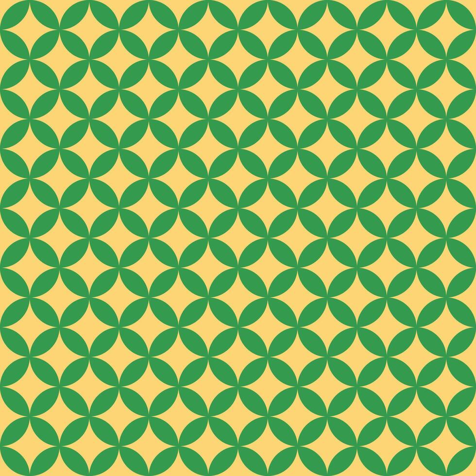 geometric seamless pattern in gold on a green background vector