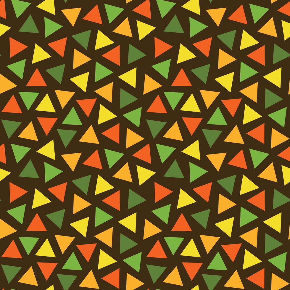 triangle shape seamless pattern, a collection of colorful triangles, suitable for autumn design needs vector