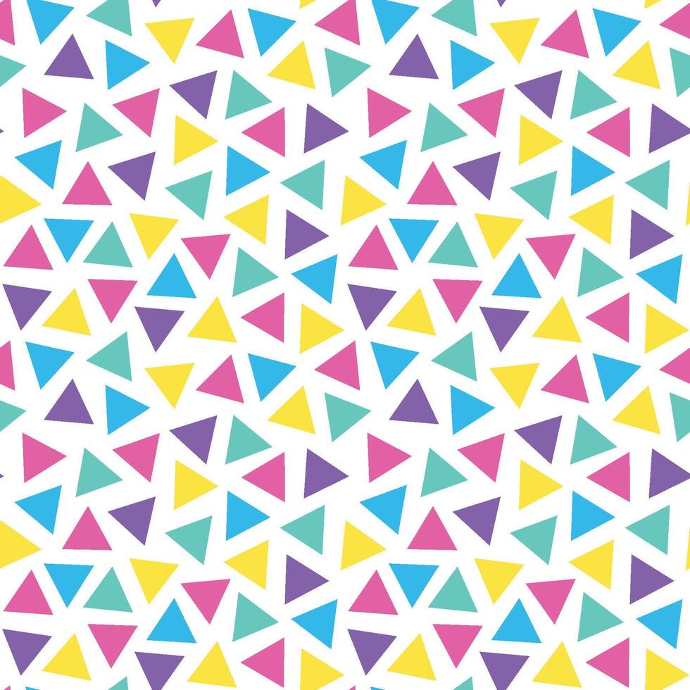 triangle shape seamless pattern, a collection of colorful triangles vector