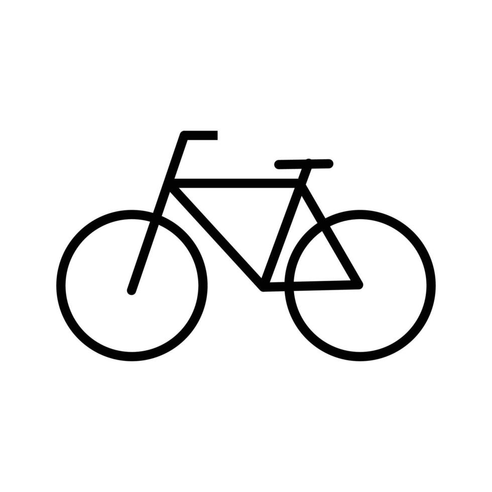 bicycle icon on white background vector