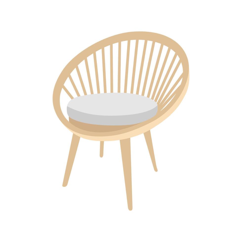 Unique and aesthetic white chair vector