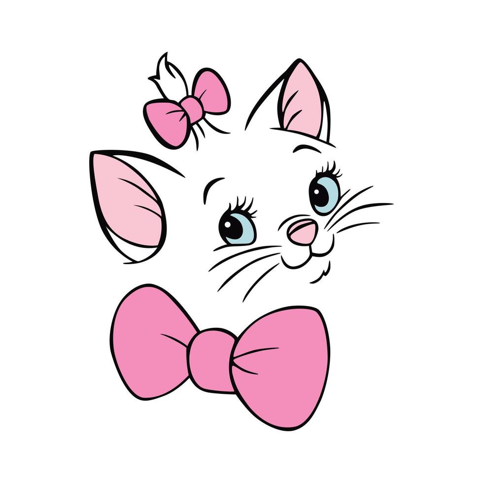 Cute Marie Cat vector
