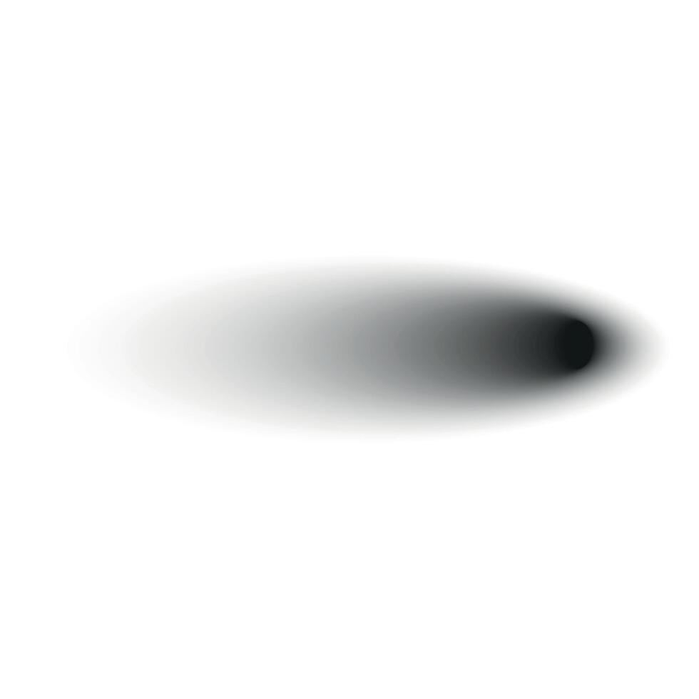 Realistic shadow set with round shapes. black shade effect. Isolated object. Flat illustration on white background. vector