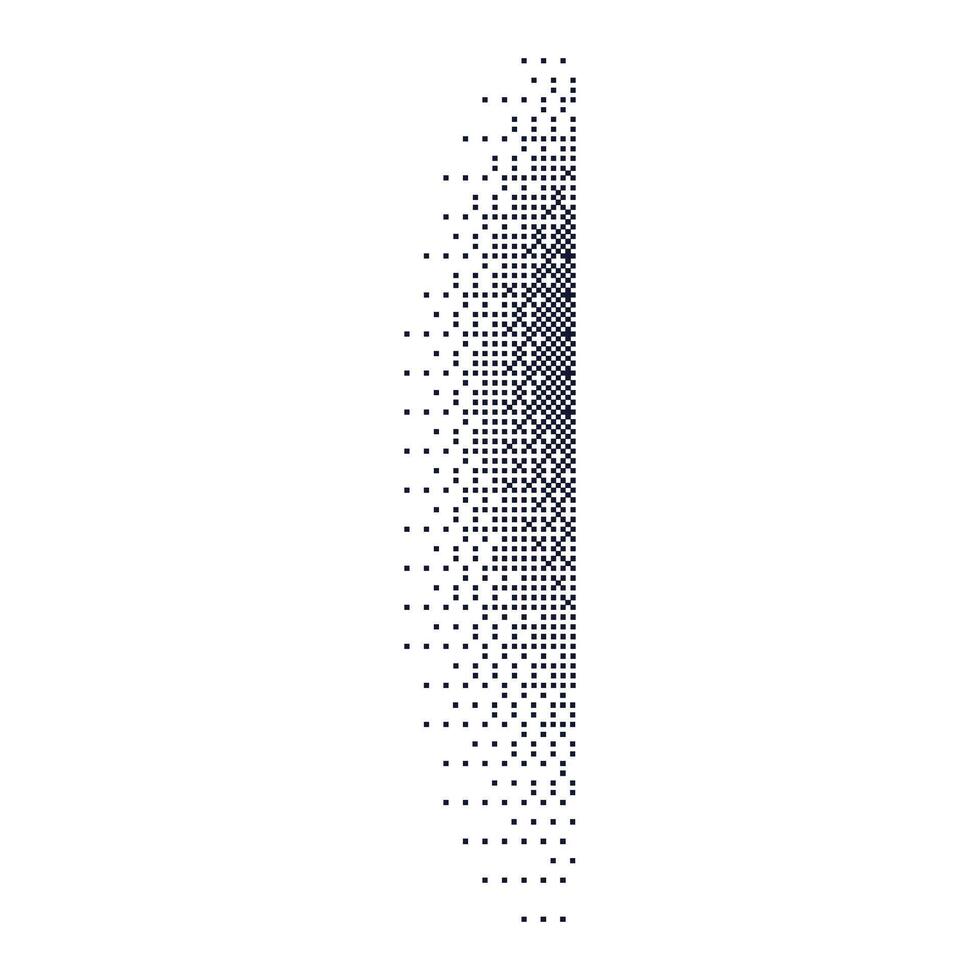 Gradient dot shadow effect with grainy texture. Halftone circles and noise. Flat illustration isolated on white background. vector