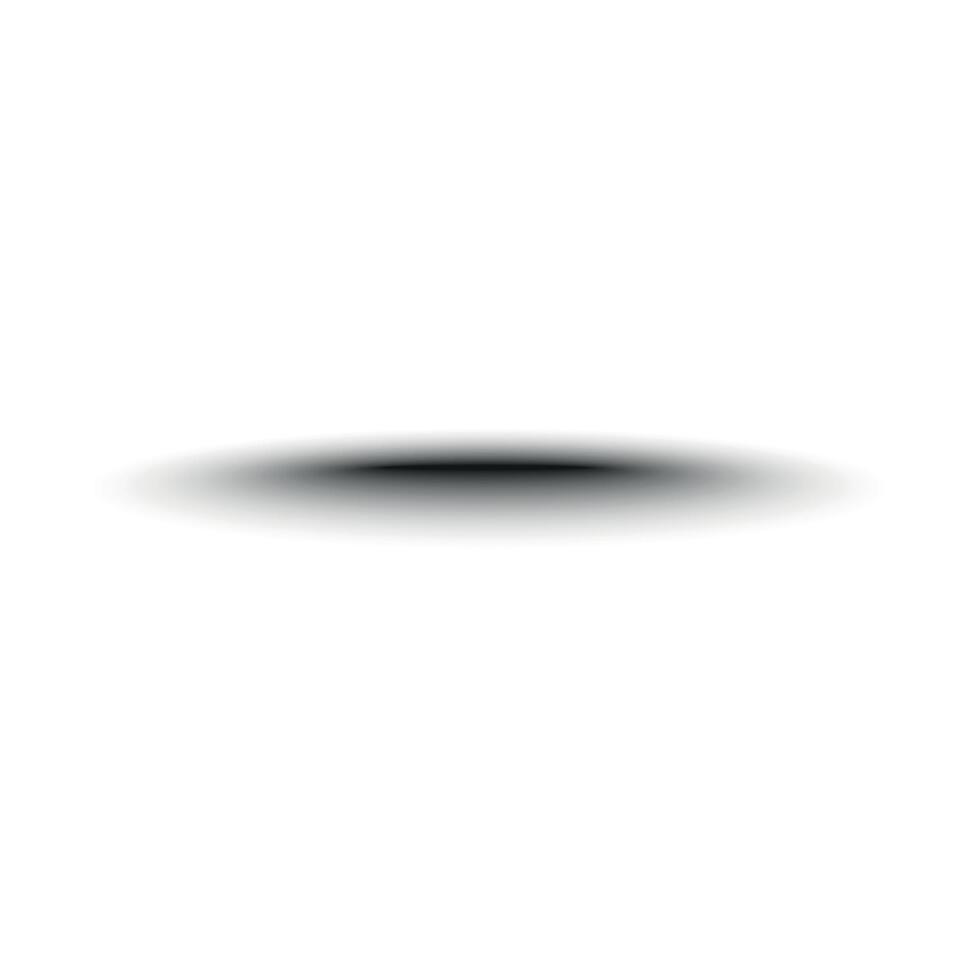 Realistic shadow set with round shapes. black shade effect. Isolated object. Flat illustration on white background. vector