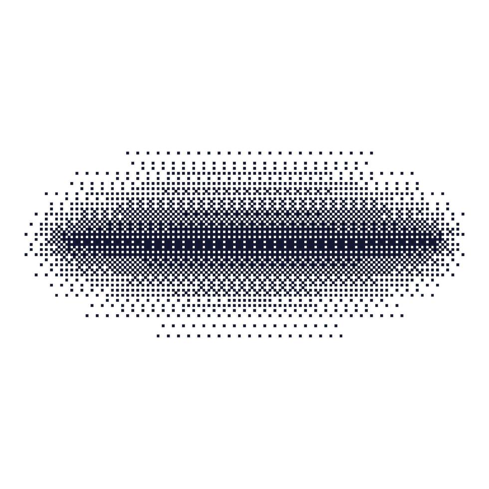 Gradient dot shadow effect with grainy texture. Halftone circles and noise. Flat illustration isolated on white background. vector