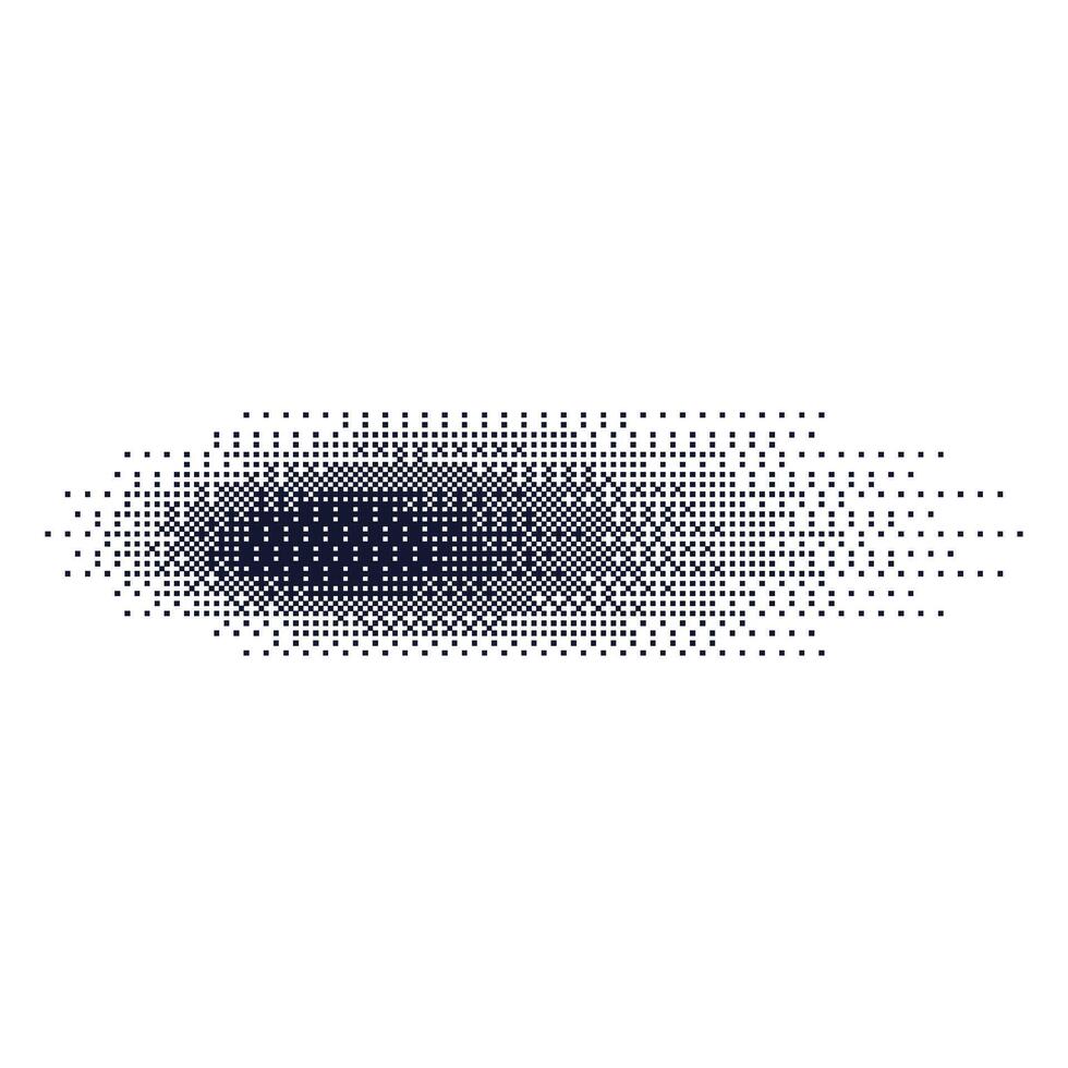 Gradient dot shadow effect with grainy texture. Halftone circles and noise. Flat illustration isolated on white background. vector