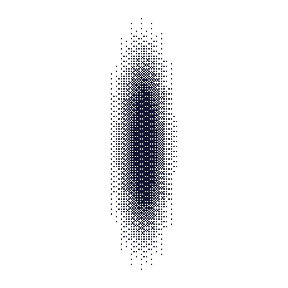 Gradient dot shadow effect with grainy texture. Halftone circles and noise. Flat illustration isolated on white background. vector