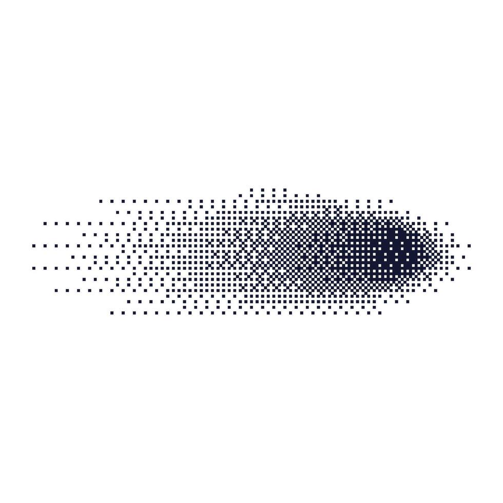 Gradient dot shadow effect with grainy texture. Halftone circles and noise. Flat illustration isolated on white background. vector