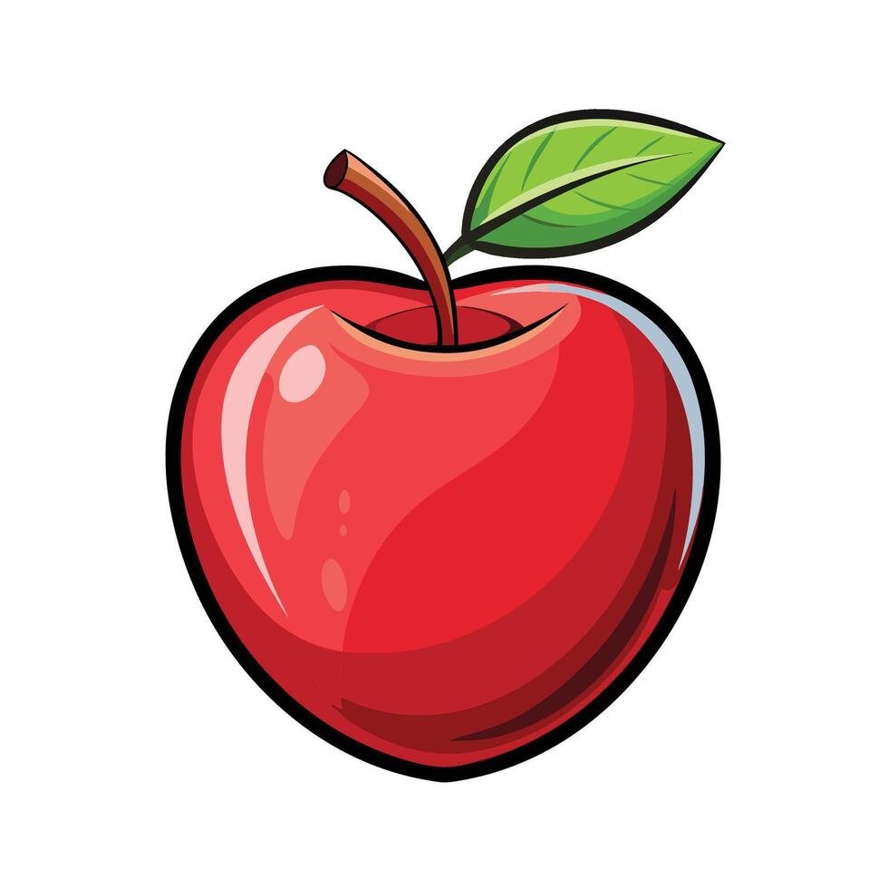 Apple Fruit On A White Background Illustration vector