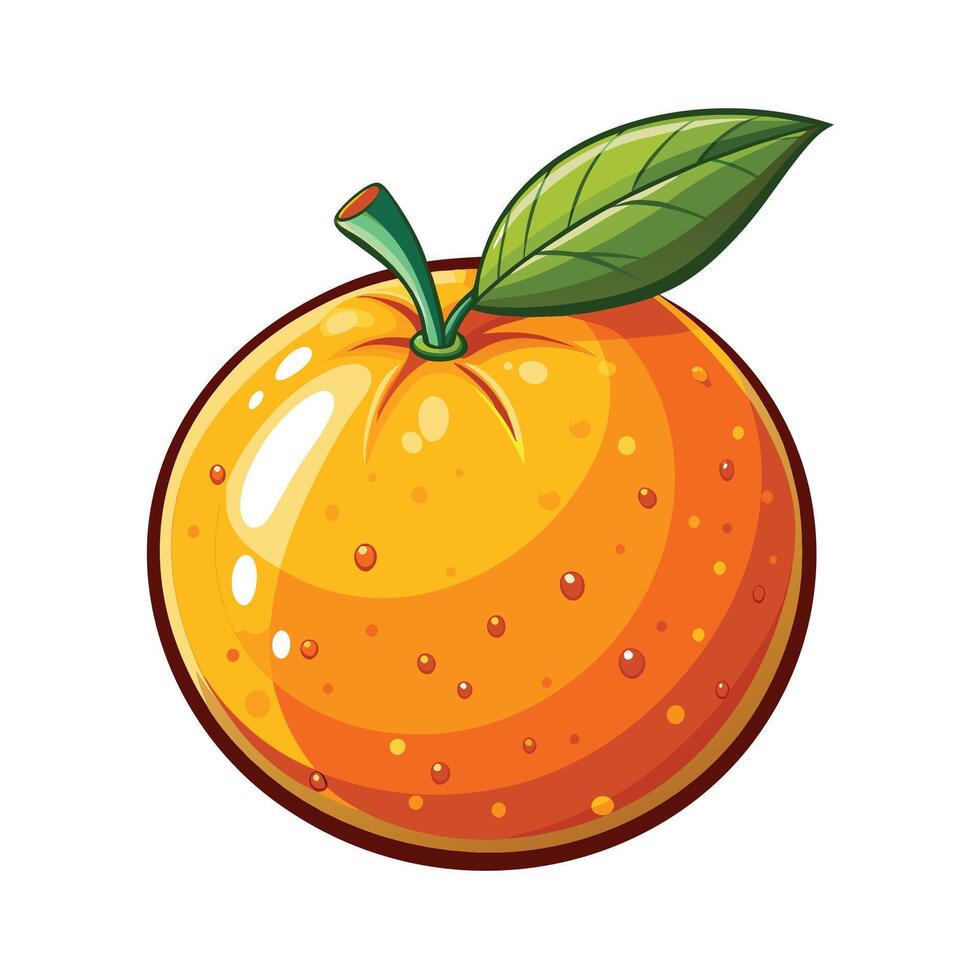 Orange Fruit On A White Background Illustration vector