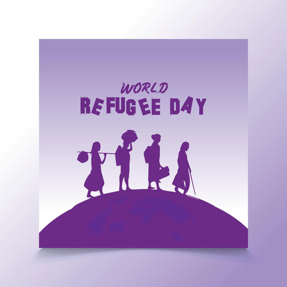 world refugee day vector