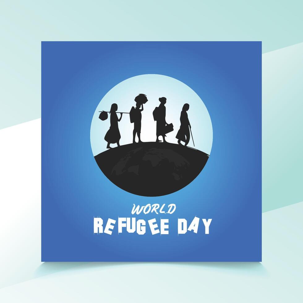 world refugee day vector