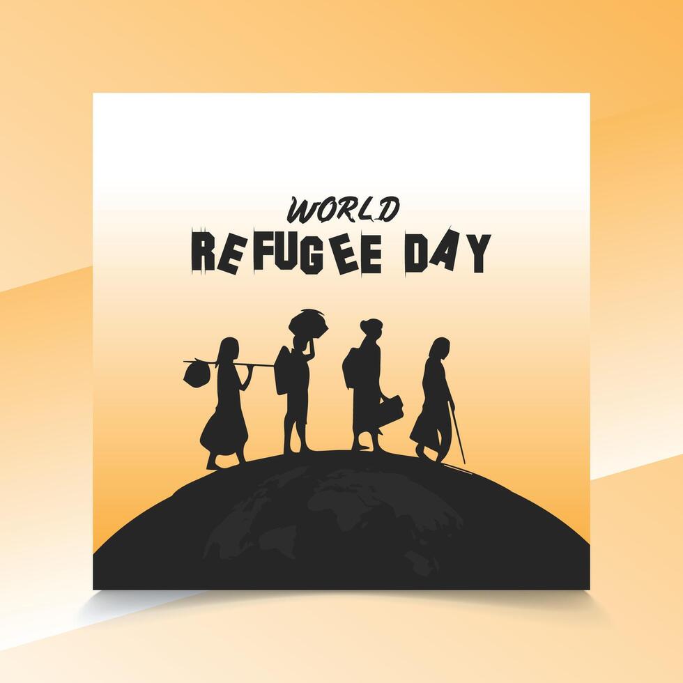 world refugee day vector