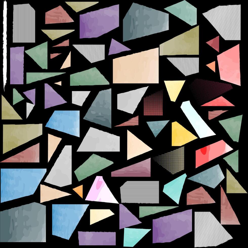large collection of torn paper frames. vector
