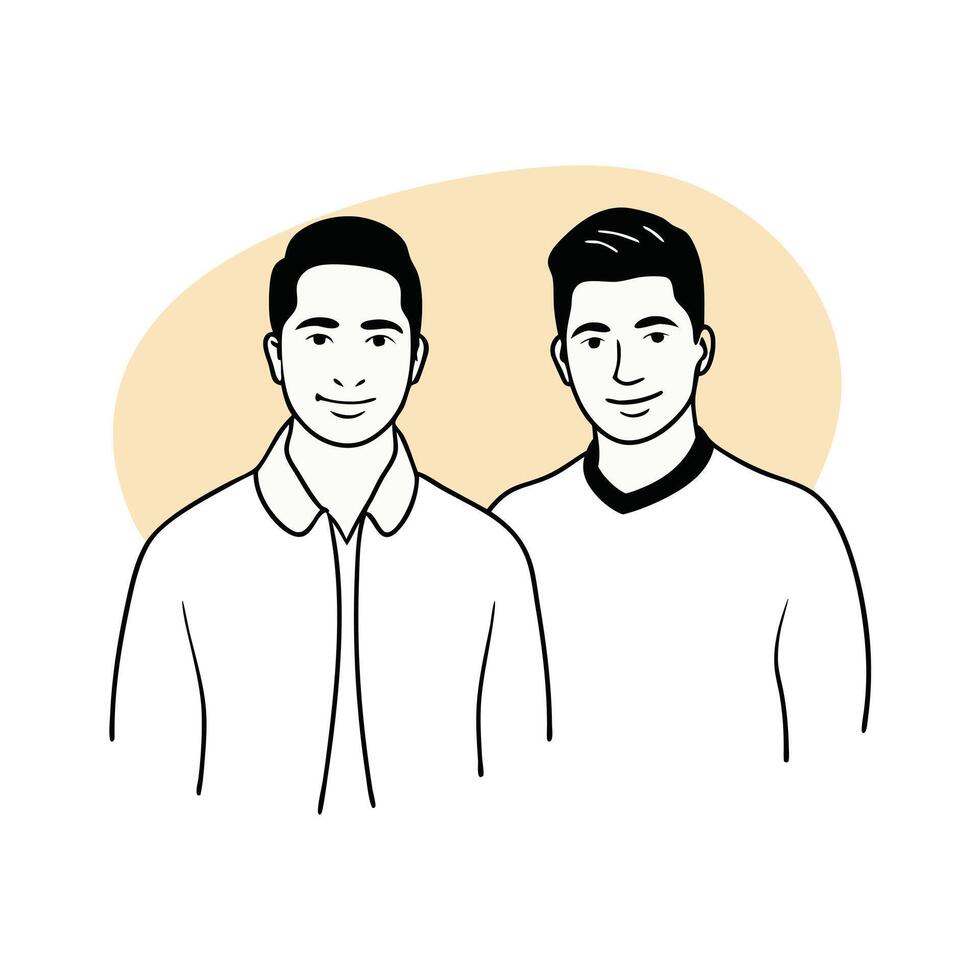 Friendship day only male vector