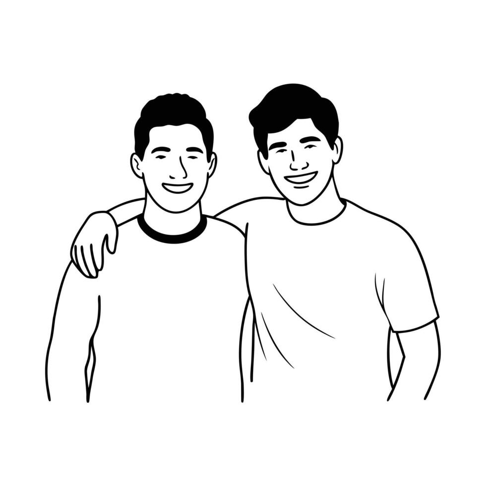 Friendship day only male vector