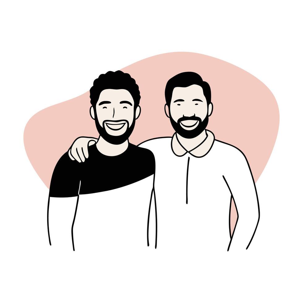 Friendship day only male vector