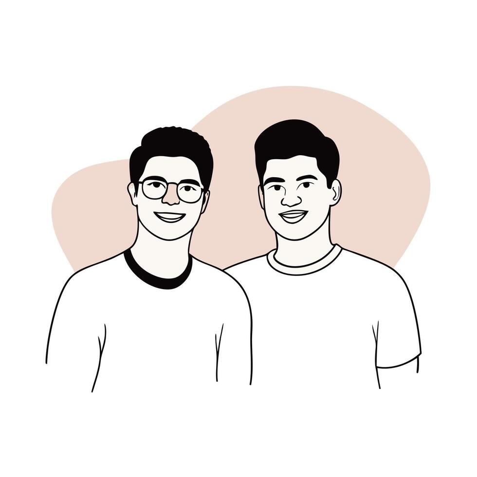 Friendship day only male vector