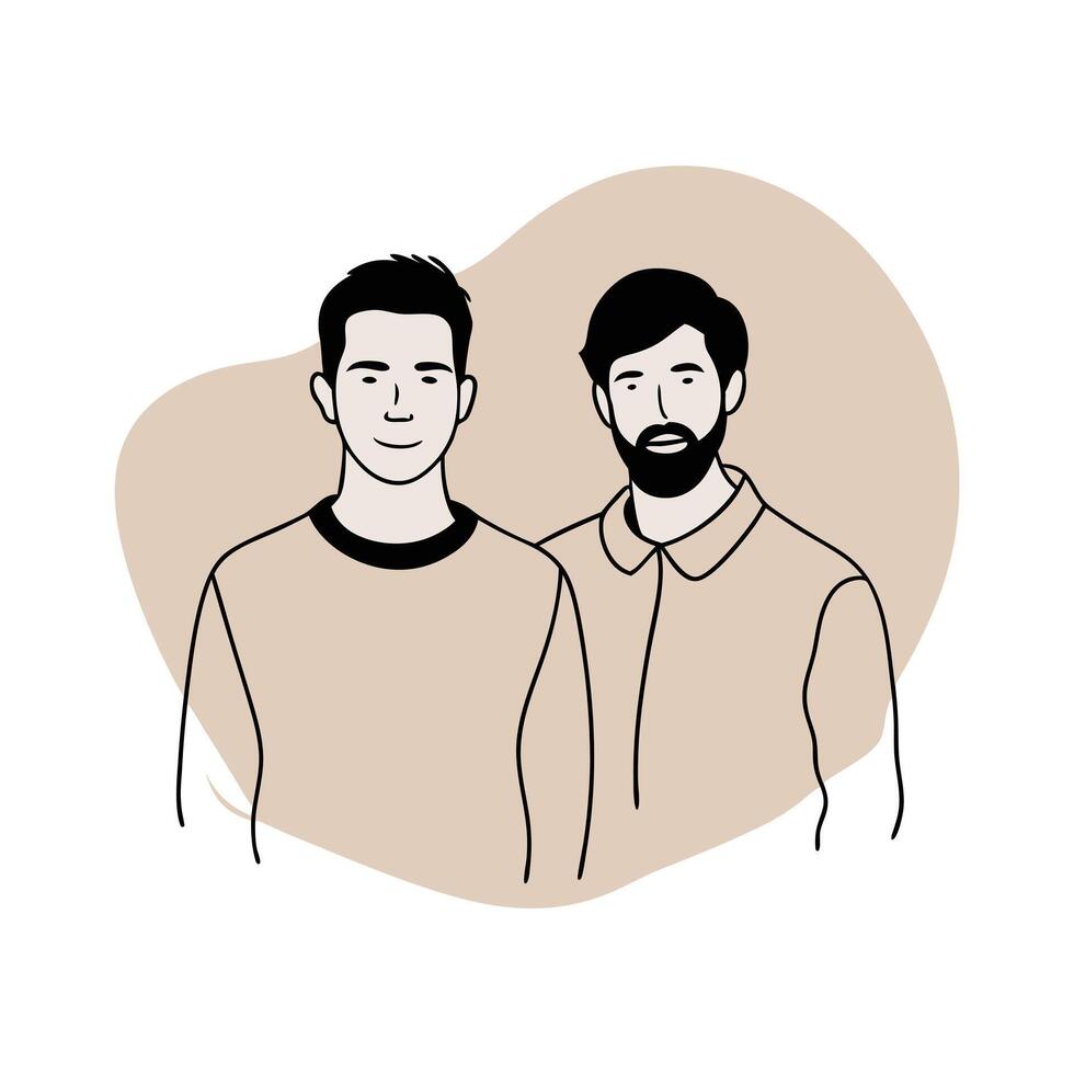 Friendship day only male vector