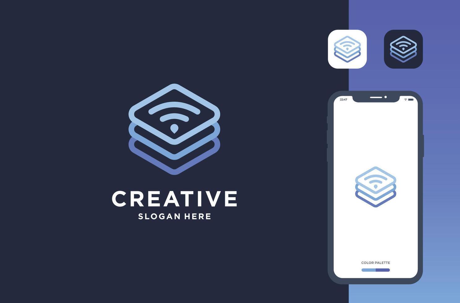 network stack logo design business brand inspiration vector