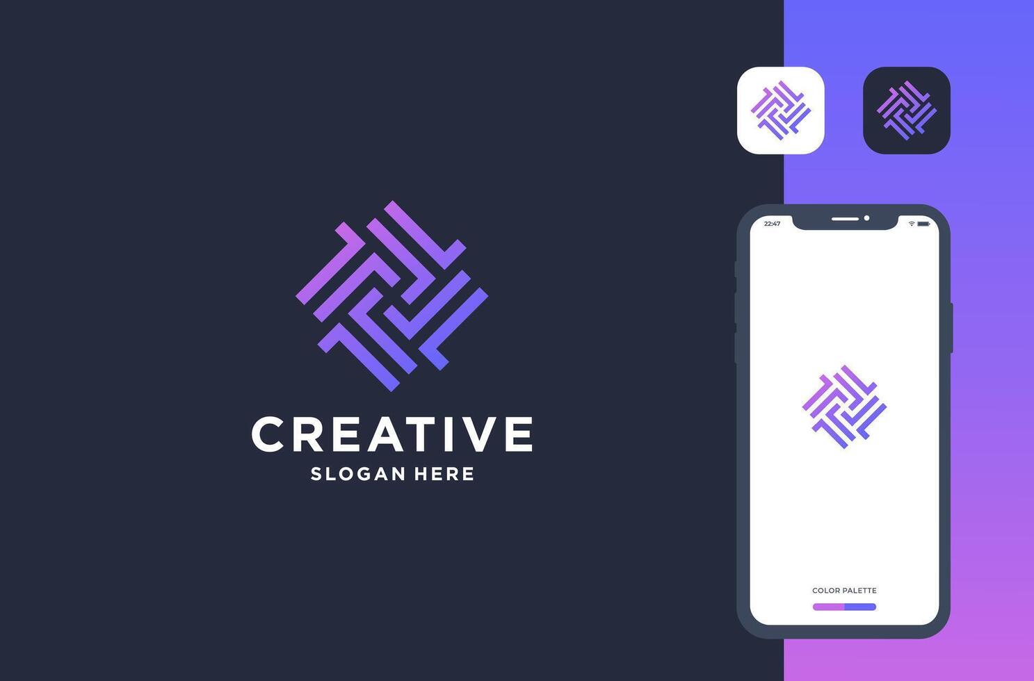 letter t abstract logo design for business brand inspiration vector
