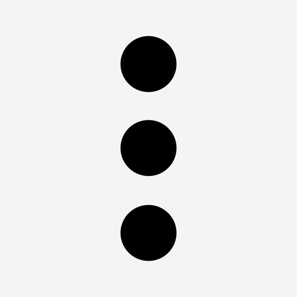 Three dots icon, expand menu to see more details in line style suitable for navigation, app and web interfaces, infographics, presentations, and design elements. vector