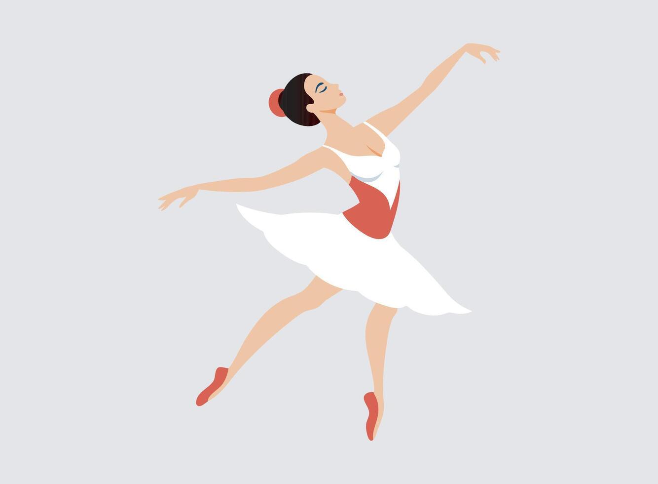 American beautiful ballerina dancing design. vector