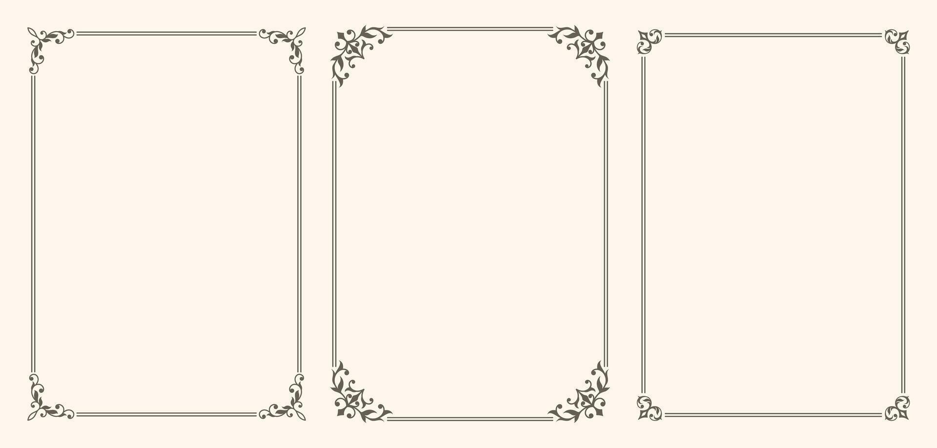 A set of decorative frames vector