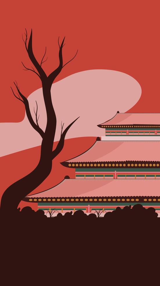 Seoul Korea background vector
