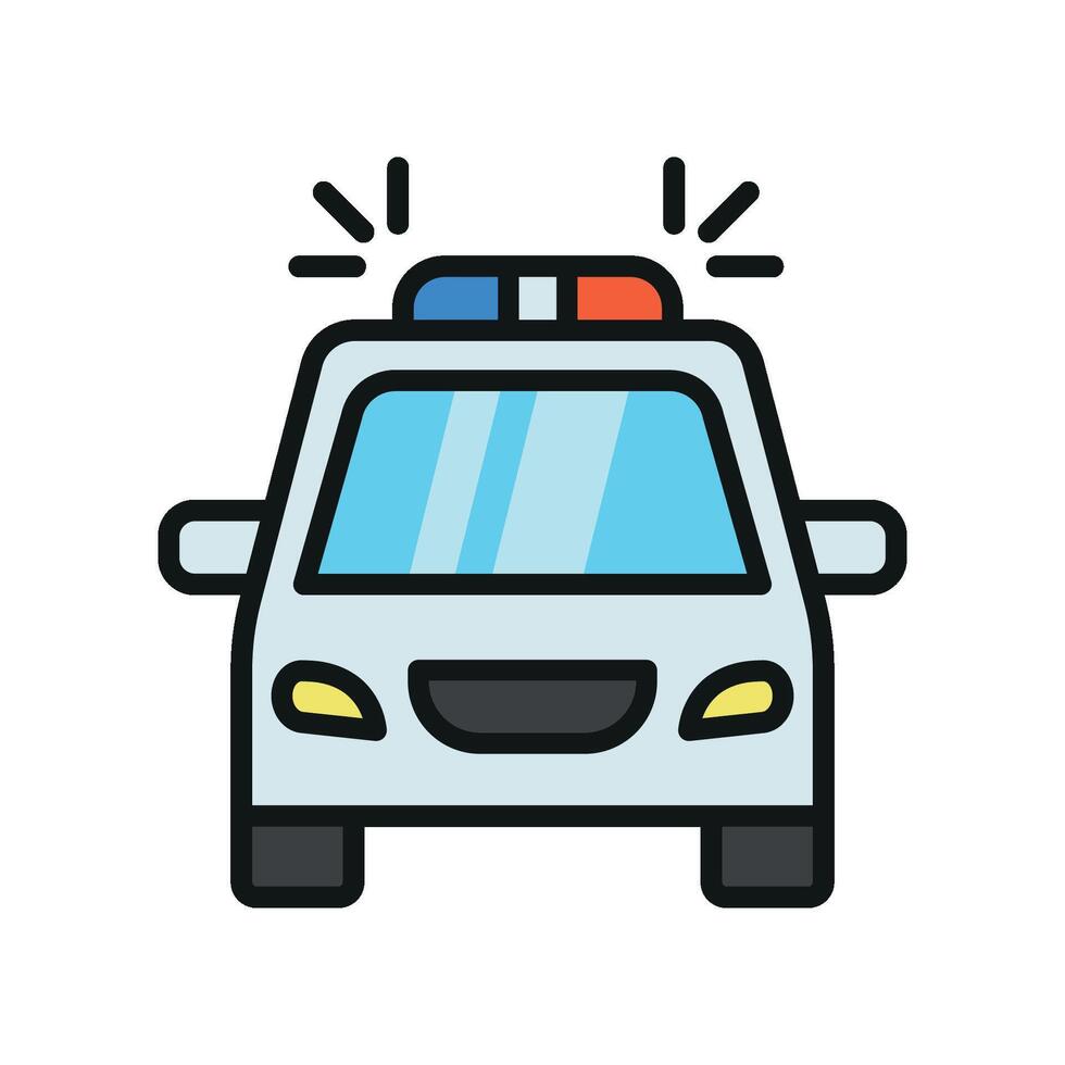 Police car icon design templates simple and modern vector